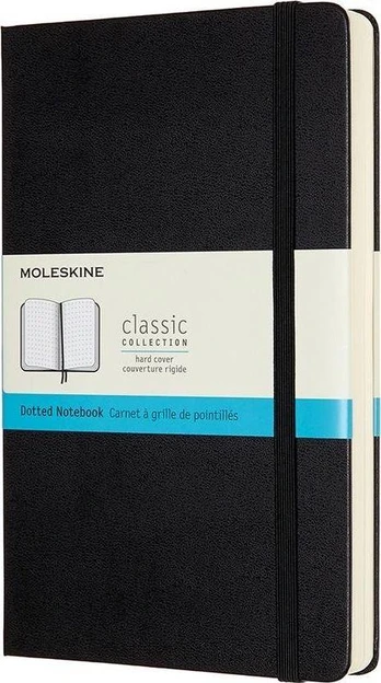 Moleskine Notes Classic 13x21 kietas juodi taškai