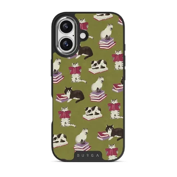 Curious Cat - iPhone 17 Case, Elite Dark (MagSafe) / Silver