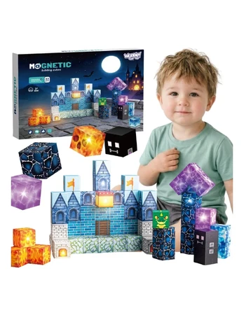 WOOPIE Magnetic Building Blocks Pixel Castle 64 pcs.