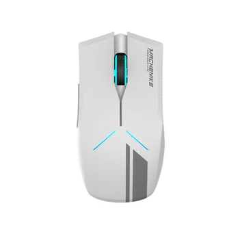 Machenike M721 Wireless Pelė žaidimams 10000 DPI with RGB Backlight - Baltas