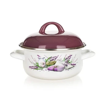 Banquet emaliuotas puodas 1l, 16cm , "Lavander"