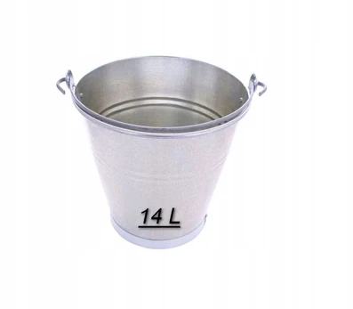 Metalinis cinkuotas kibiras 14l