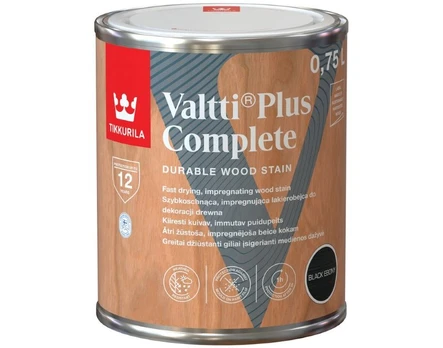Impregnantas Tikkurila Valtti Plus Complete, juoda, 0.75 l