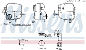 Išsiplėtimo bakelis, aušinimo skystis NISSENS 996303 kaina