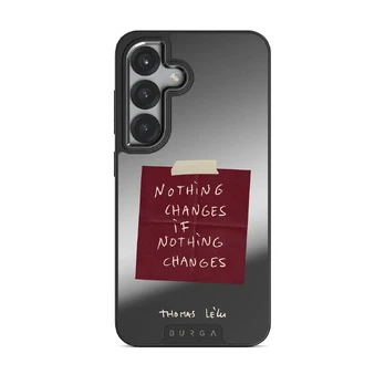 Nothing Changes - Samsung Galaxy S25 Plus Case, Elite Mirror Dark (Magnetic) / Gunmetal