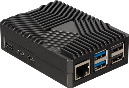 Joy-iT Aluminiumgehäuse für Raspberry Pi 5 - juodas