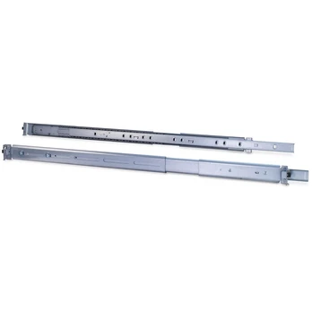 1U telescopic rails 650 mm, built-in rails