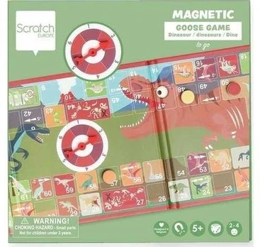 Scratch Gra magnetyczna Gęś ze spinnerem Dinozaury