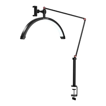 Pusmėnulio formos stalinė lempa Glow MX3 – juoda