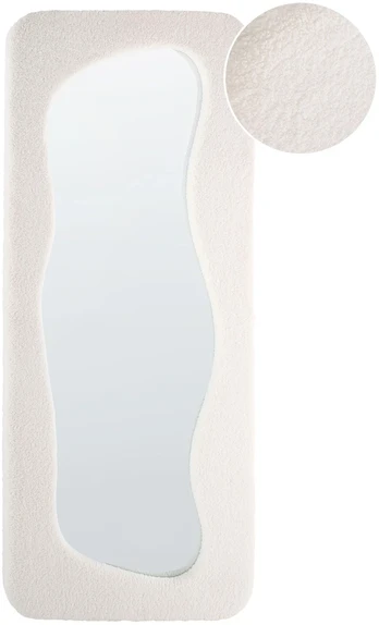 Beliani Sieninis veidrodis QUIMPER 70 × 170 cm, balkšvas