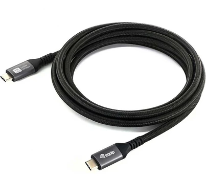 Equip Kabelis USB-C4.0->C Gen2x2 PD100W St/St 3.00m juodas