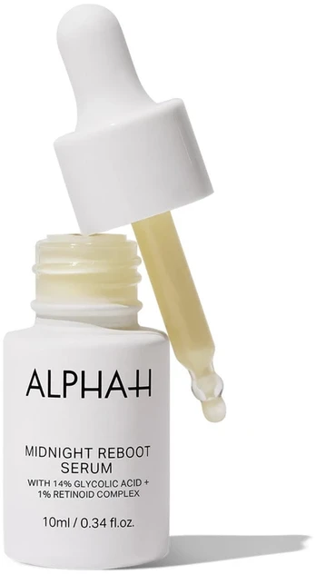 Alpha H, Midnight Reboot, Exfoliating & Brightening, Night, Serum, For Face, 10 ml *Miniature