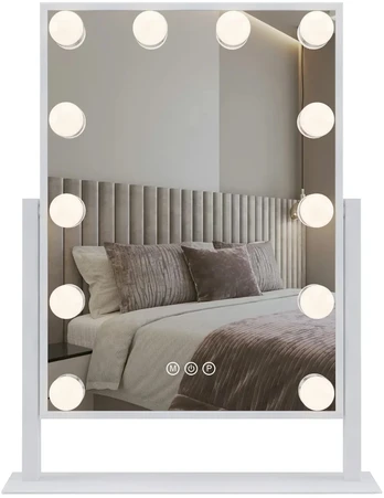 rea Veidrodis LED HOLLYWOOD Baltas 30x40