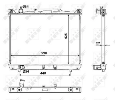 Variklio radiatorius NRF NRF 53916