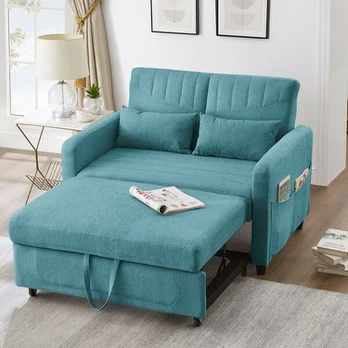 Ištraukiama sofa-lova, 3 padėtys, medžiaga linas, 166x95 cm