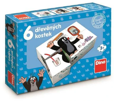 Dėlionė Dino Cube Puzzle 6 pc Little Mole