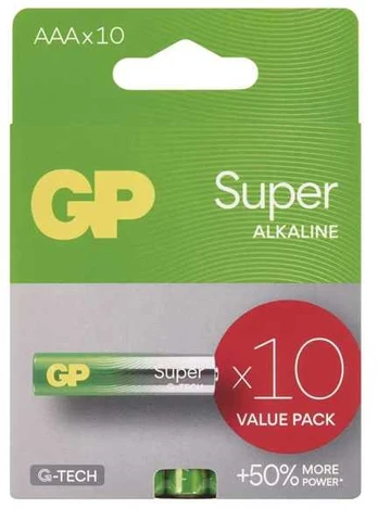 GP alkaline batteries SUPER AAA (LR03) 10pack