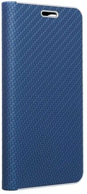 Dėklas Oem LUNA Book Carbon for SAMSUNG S22 mėlynas kaina