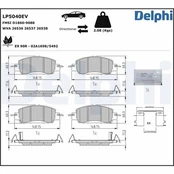 Stabdžių trinkelių rinkinys, diskinis stabdys DELPHI LP5040EV kaina