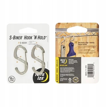 Nite Ize S-biner Hook 'n Hold S-hook Small - 2 vnt. Plienas