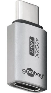 Goobay 74447 USB-C™ Adapter Straight, USB4™ kaina