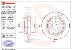 Stabdžių diskas BREMBO 08.7765.11 kaina