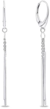 Brilio Silver Stylish long earrings made of sidabrinis EA726W