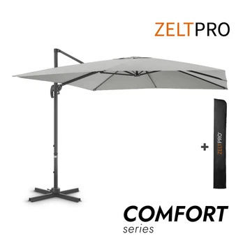 Lauko saulės skėtis su užvalkalu Comfort Light Grey