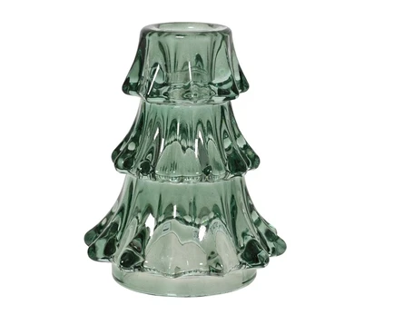 Žvakidė Decoris 373410, stiklas, Ø 8.8 cm, 10.8 cm, žalia