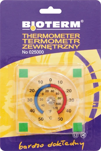 Bioterm bimetalinis termometras ant lango, 7,7X7,7 cm