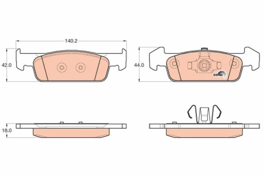 TRW GDB2018 Brake pad set
