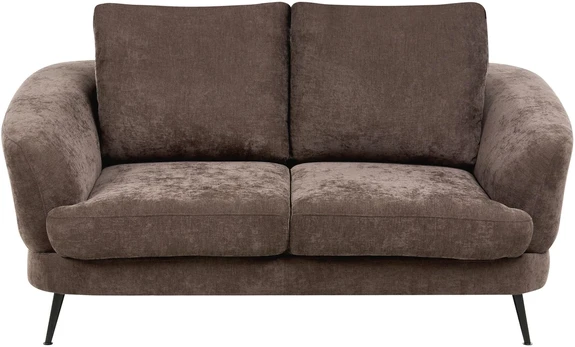 Beliani 2 vietų sofa KJAER, šenilas, tamsiai ruda