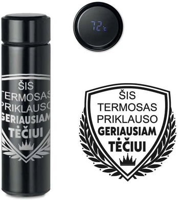 Termosas su termometru "Geriausio tėčio termosas" (500ml)