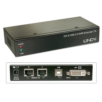 Lindy Ca6 KVM Extend DVI USB Audio jungiklis 50m Extend DVI USB 2 50m Cat6 - 39377