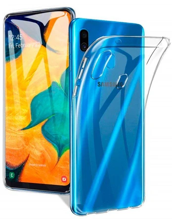 Nugarėlės dėklai Evelatus Samsung A20 Silicon Case Transparent