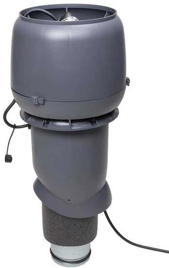 jumta ventilators E190P/125/500, pelēks