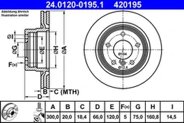 ATE 24.0120-0195.1 Brake Disc kaina