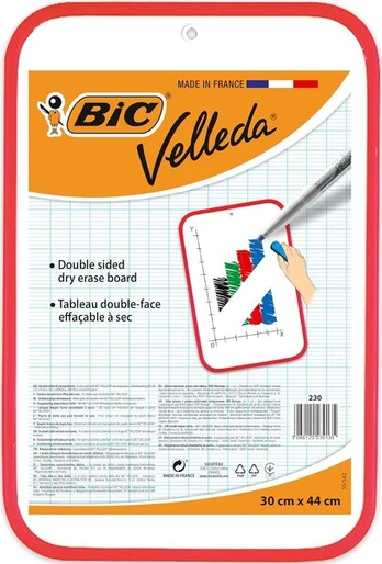 Bic Velleda dvipusė sausai trinama lenta 30x44cm