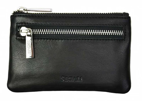 Segali Leather mini wallet-keychain 7291 A juodas