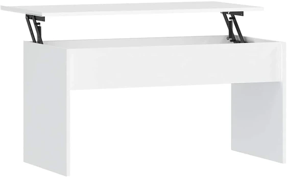 Kavos staliukas, baltas, 102x50,5x52,5cm, apdirbta mediena