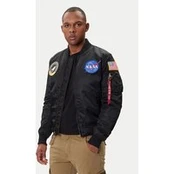 Alpha Industries Bomber striukė Nasa 166107 Juoda Regular Fit