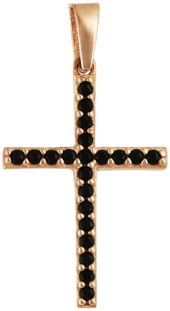 Auksinis kryželis su cirkoniais Brasco 58257