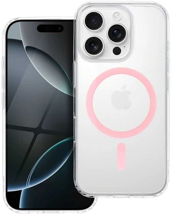 Drop Glue Colorful Ring Mag Cover compatible with MagSafe for IPHONE 11 pink