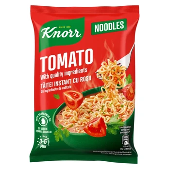 Pomidorų skonio greitai paruošiami makaronai sriuba KNORR, 65 g