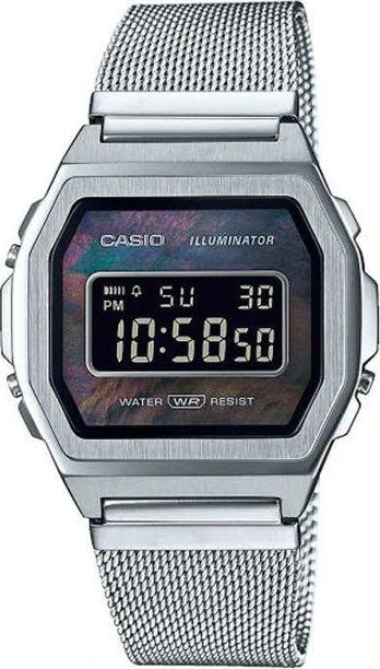 Laikrodis vyrams Casio A1000M-1BEF Juoda Sidabras