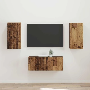 TV spintelių komplektas 2 pcs Senas medis Apdirbta mediena