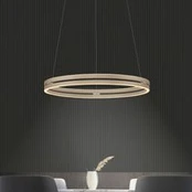 PURE LED pakabinamas šviestuvas E-Loop bronzos spalvos, Ø 70 cm, aliuminis, CCT
