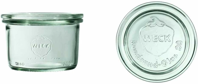Weck stiklainiai su dangteliais, 200ml, 12 vnt.