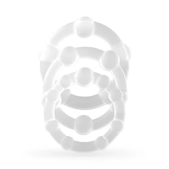 NMC Triple Bead Intimate Ring Set Clear - Flexible 3 Sizes