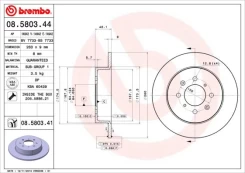 Stabdžių diskas BREMBO 08.5803.41 kaina
